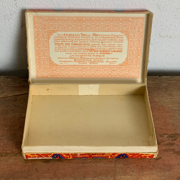 Vintage Zigaretten Schachtel Turmac Orange