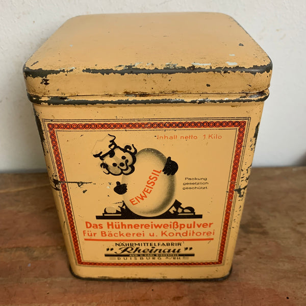 Vintage Blechdose Hühnereiweißpulver Eiweissil