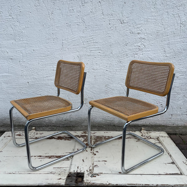 2 Stühle S32 von Marcel Breuer für Thonet