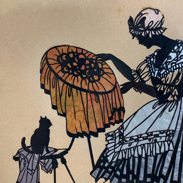 Jugendstil Scherenschnitt von Eva Schönberg