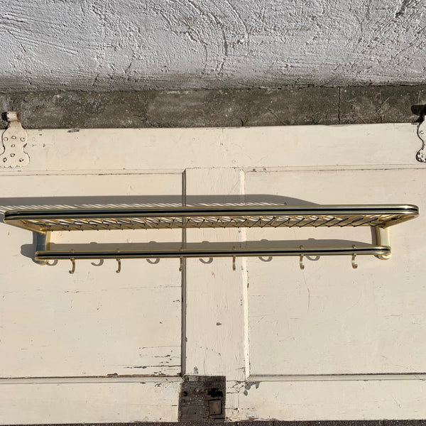 Mid Century Messing Garderobe Hutablage