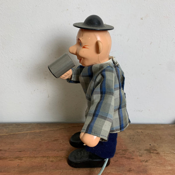 Vintage DDR Spielzeug Clown mit Bierkrug VEB Sonni