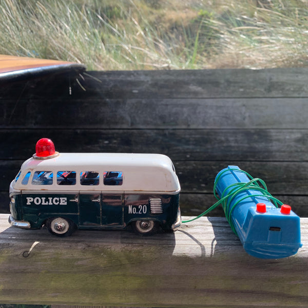 Vintage Blechspielzeug  VW T1 Polizei Bus
