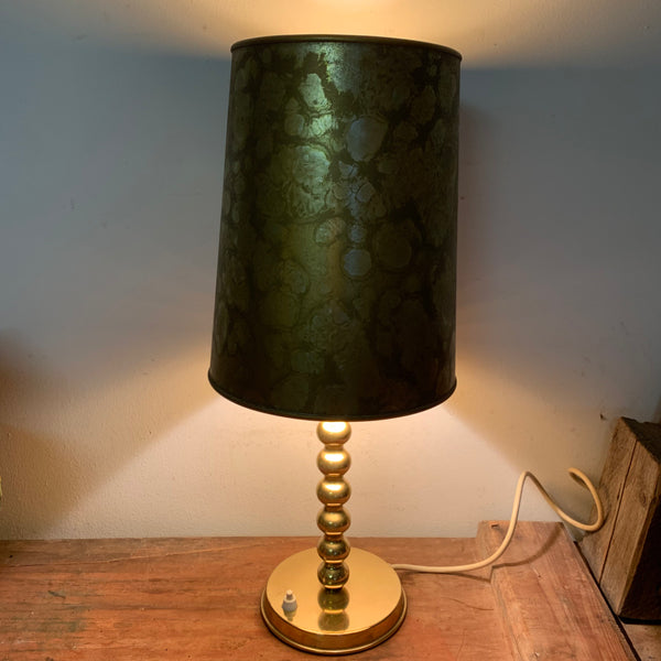 Vintage goldfarbene Tisch Stehlampe