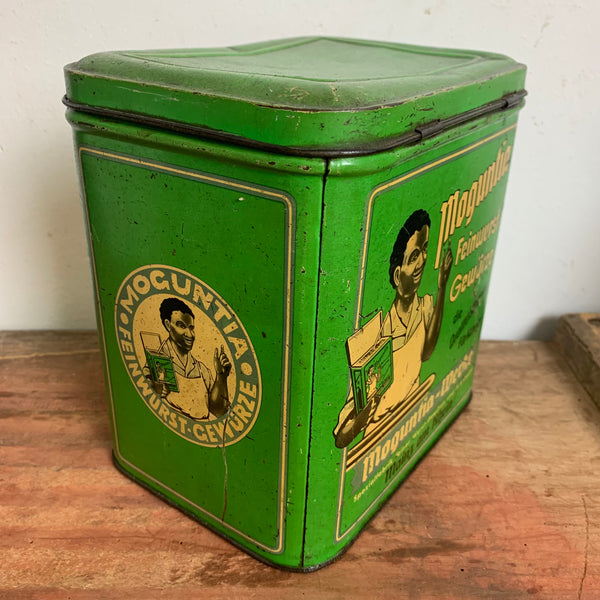 Vintage Blechdose Moguntia Feinwurst Gewürz
