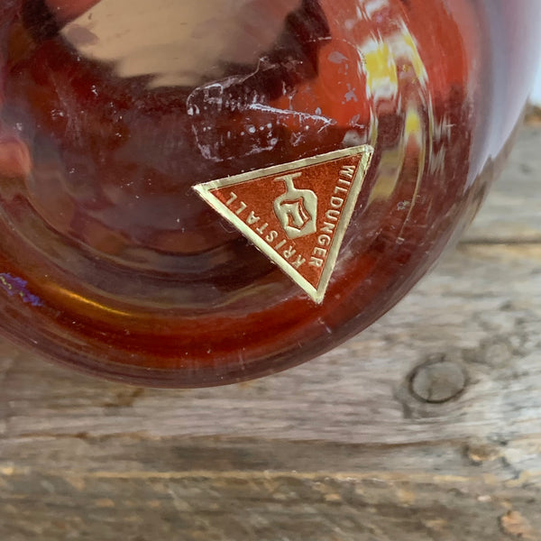 Vintage Vase rubinrot Kristall Glas