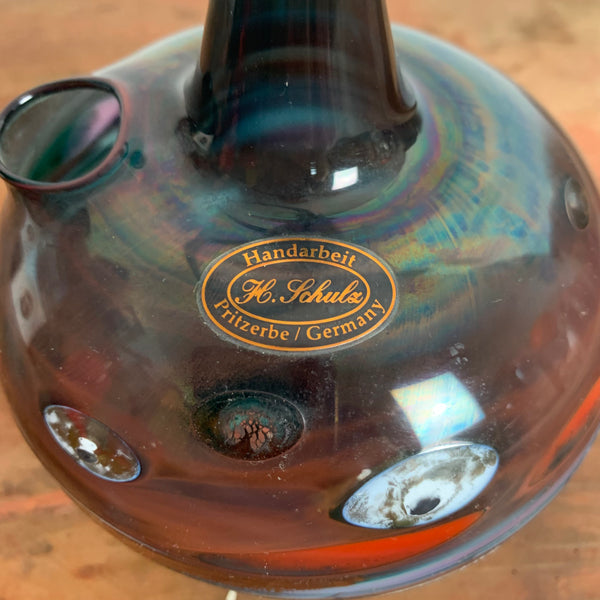 Dekorative Rosen Vase aus buntem Glas