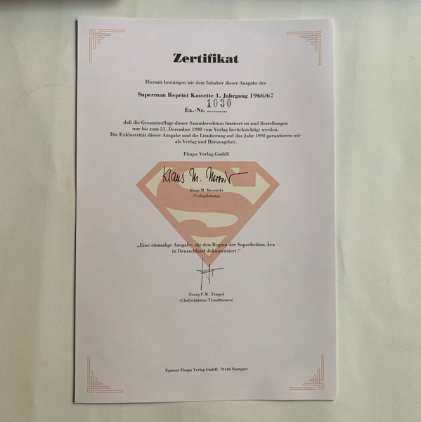 Comic Superman Reprint Kassette 1. Jahrgang 1966/67