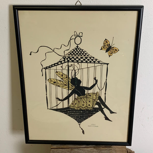 Jugendstil Scherenschnitt von Eva Schönberg