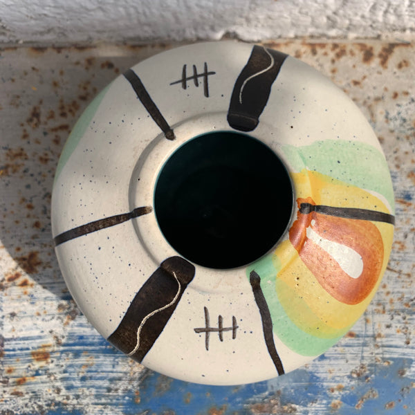 Mid Century Keramik Vase von Fohr 340-7