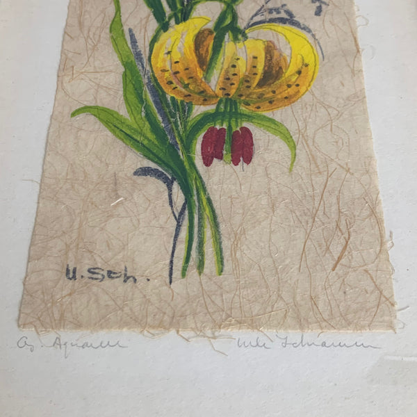 Vintage Blumen Aquarell