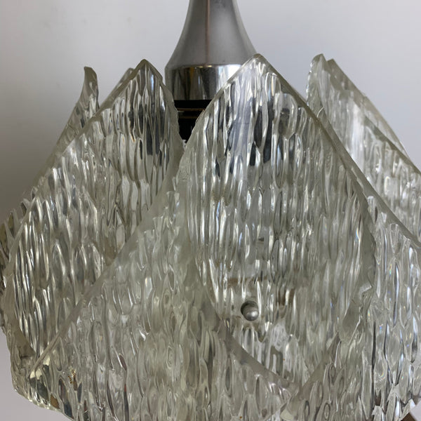 Vintage Acryl Lampe in Eisglas Optik von ME Marbach
