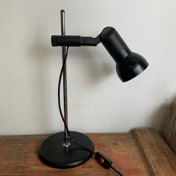 Vintage Schreibtischlampe Spot von Hustadt Leuchten schwarz