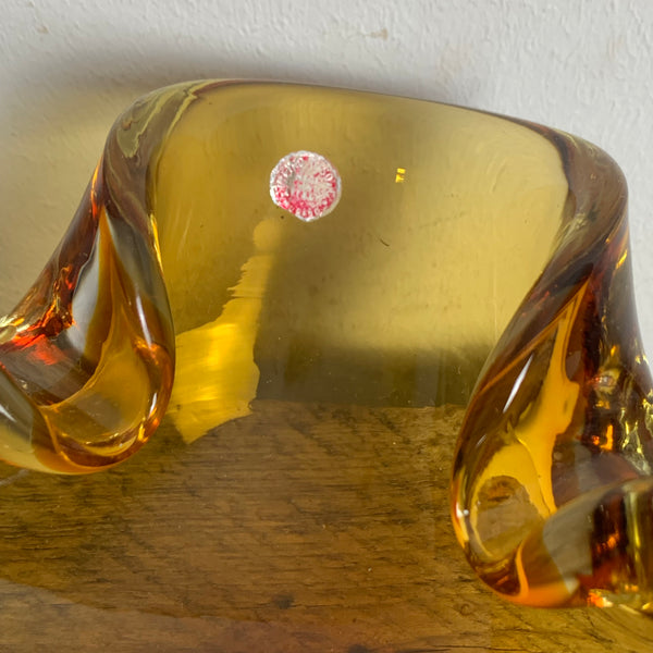 Murano Aschenbecher bernsteinfarben