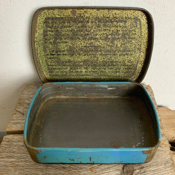 Vintage Zigaretten Pfeifen Tabak Blechdose Ajja