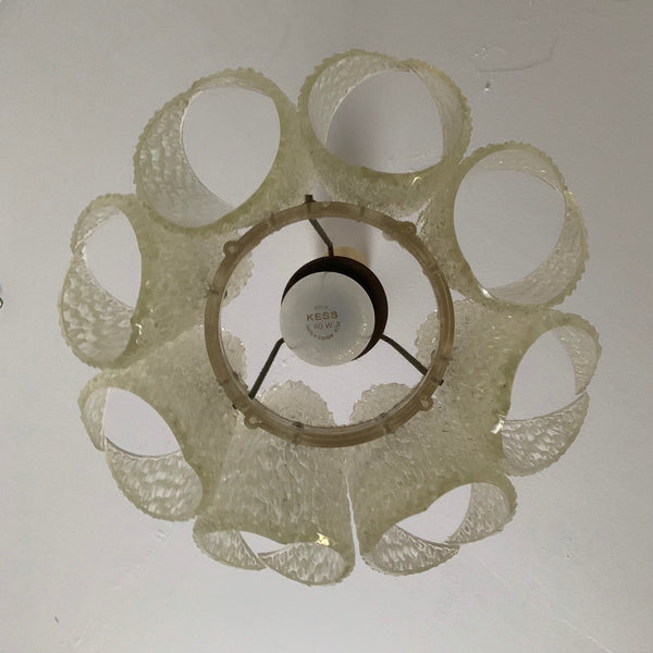 Vintage Acryl Lampe in Eisglas Optik von ME Marbach