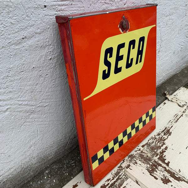 Emaille Schild Seca
