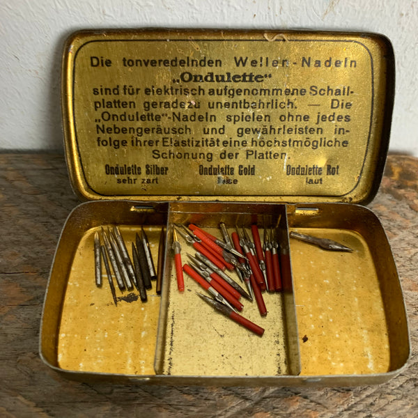 Vintage Blechdose für Grammophonnadeln