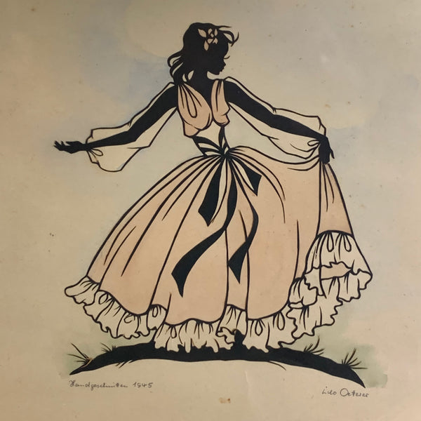 Vintage Scherenschnitt von Lilo Oetterer