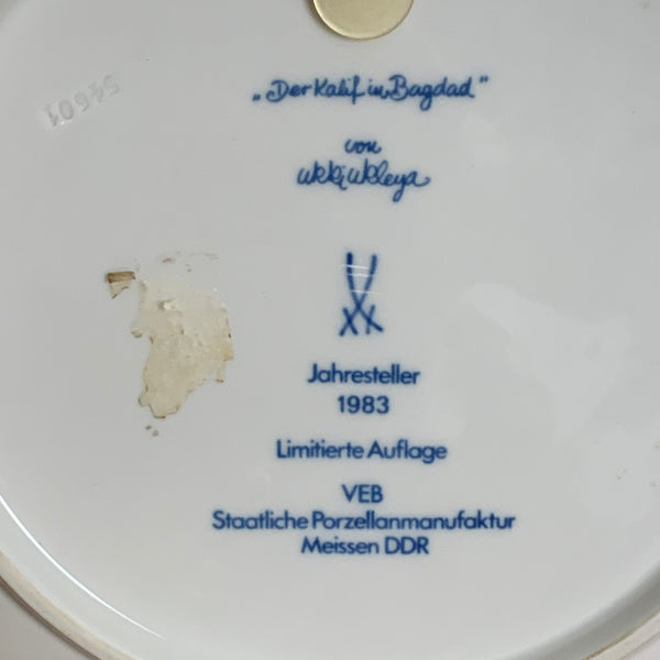 Meissen Jahresteller 1983 Kalif von Bagdad von Ukki Ukleya