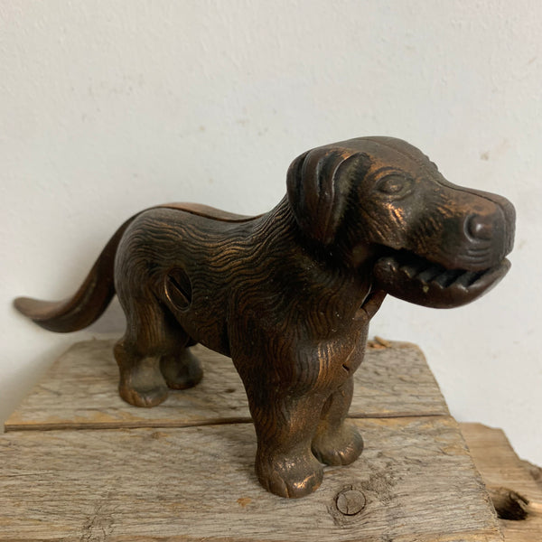 Antiker Gußeisen Nussknacker Hund