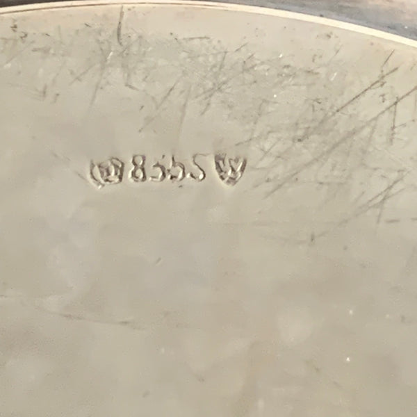 Vintage Flaschenuntersetzer aus Silber von Deyhle