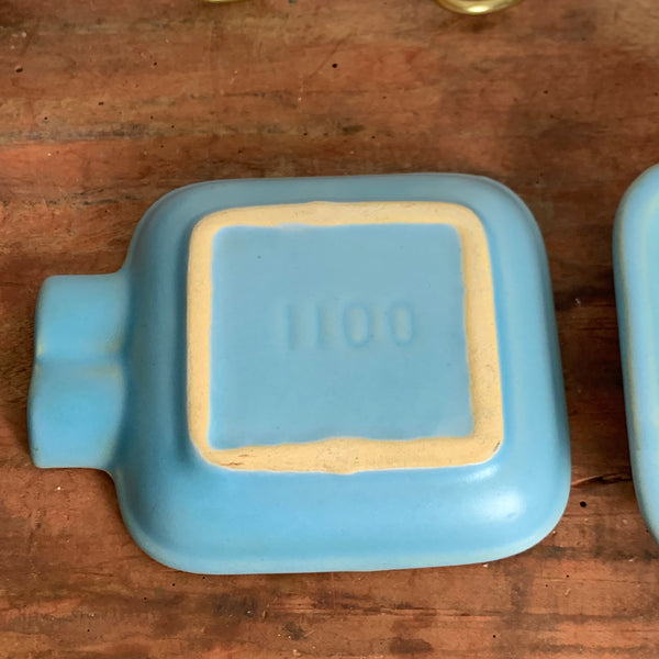 Mid Century Aschenbecher Set im Halter