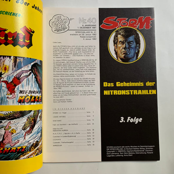 Comic Die Sprechblase 6. Jahrgang Nr. 40