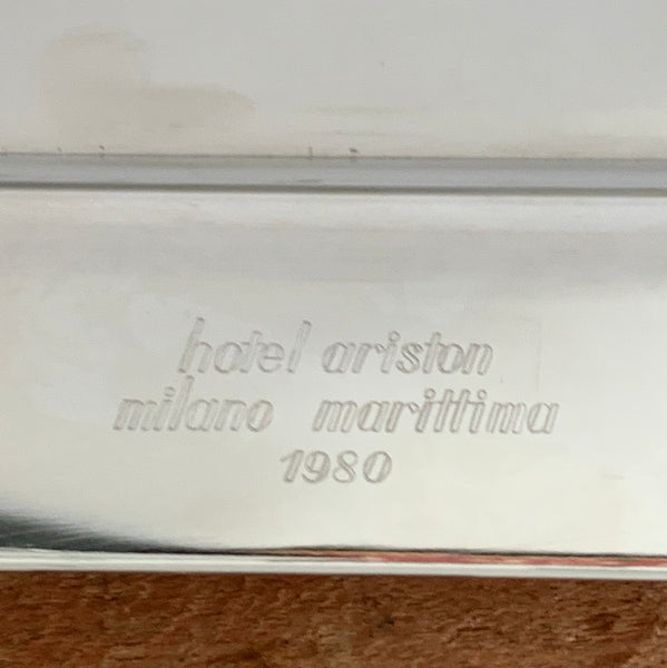 Tablett von Sambonet Italy für Hotel Ariston Milano Marittima