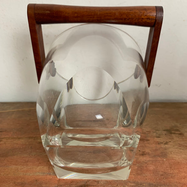 Vintage Eisbehälter mit Teakholz Henkel