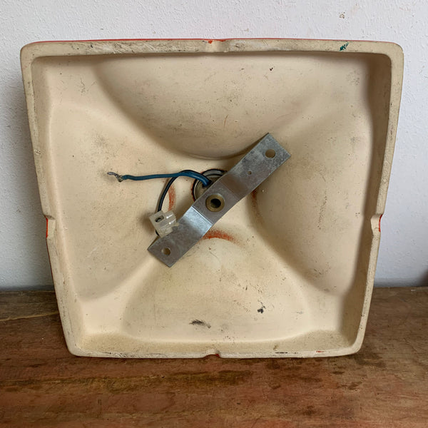 Vintage Keramik Wand Lampe orange
