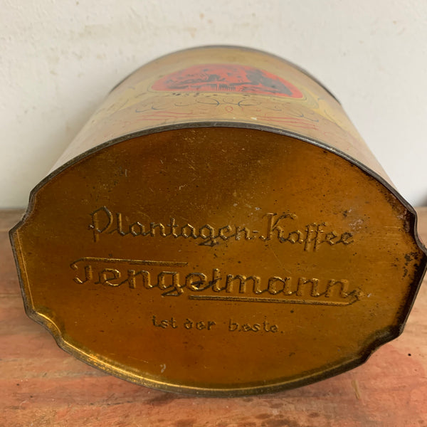 Vintage Blechdose von Plantagen Kaffee Tengelmann