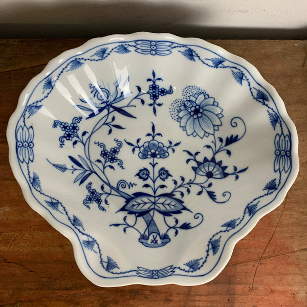 Muschel Schale Schüssel Zwiebelmuster Meissen Schwertermarke