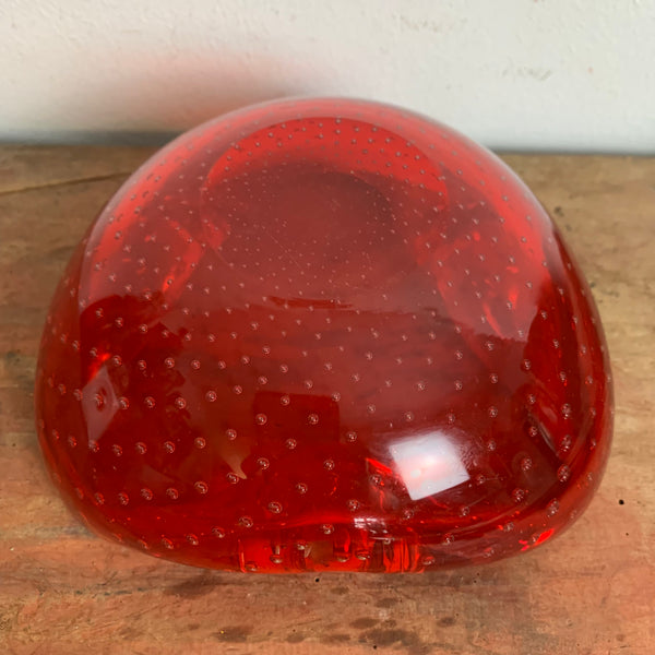 Bubble Murano Aschenbecher rot