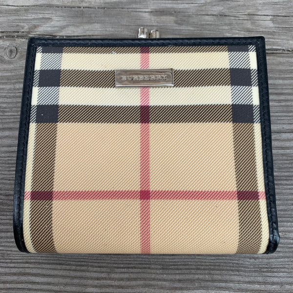Vintage Burberry Portemonnaie im klassischen Karomuster