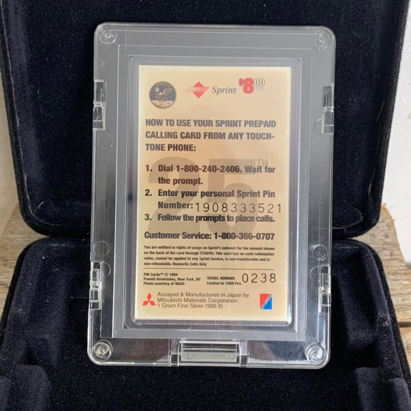 25th Anniversary Apollo 11 Sprint Prepaid Calling Phone Card