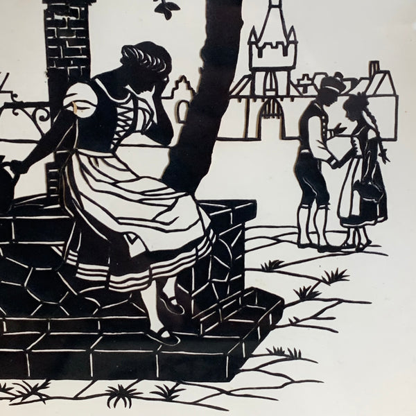 Vintage Scherenschnitt Verlorene Liebe