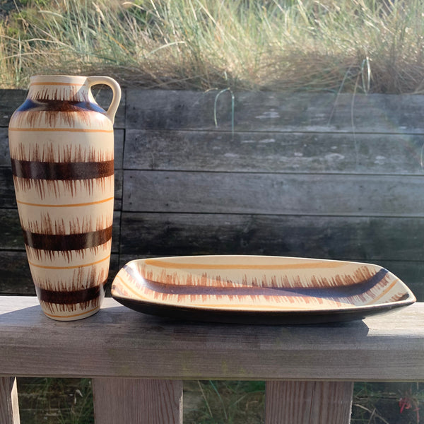 Vintage Keramik Schale und Vase 4021 B von VEB Haldensleben