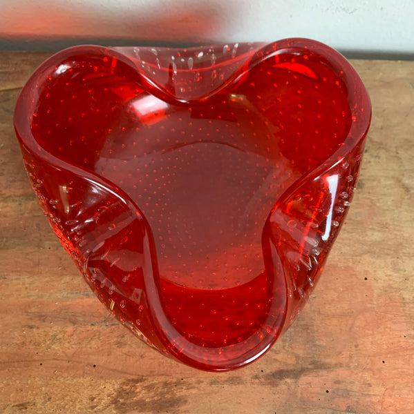 Bubble Murano Aschenbecher rot