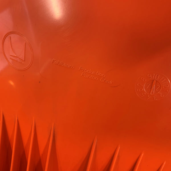 Vintage Pantonstuhl Panton Chair von Verner Panton für Fehlbaum Herman Miller in in orange