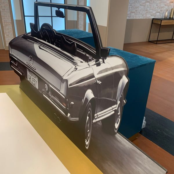 Werbetafel Mercedes Cabrio 280er SL