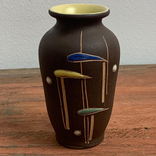 Kleine 50er Jahre Keramik Vase von Jasba