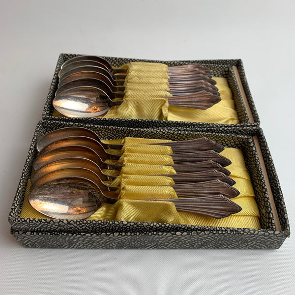 12 Teelöffel WMF Fächermuster