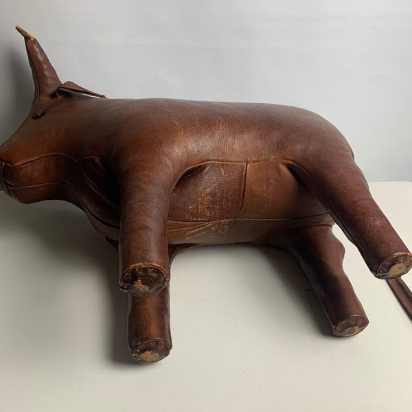 Vintage Leder Stier von Dimitri Omersa für das Londoner Kaufhaus Liberty