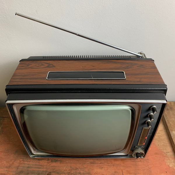 Vintage Fernseher Philips in Holzoptik