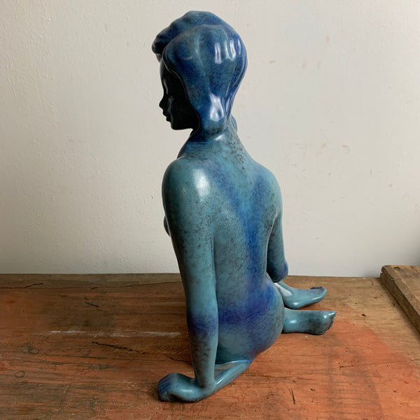 Vintage Keramik weiblicher Akt sitzend
