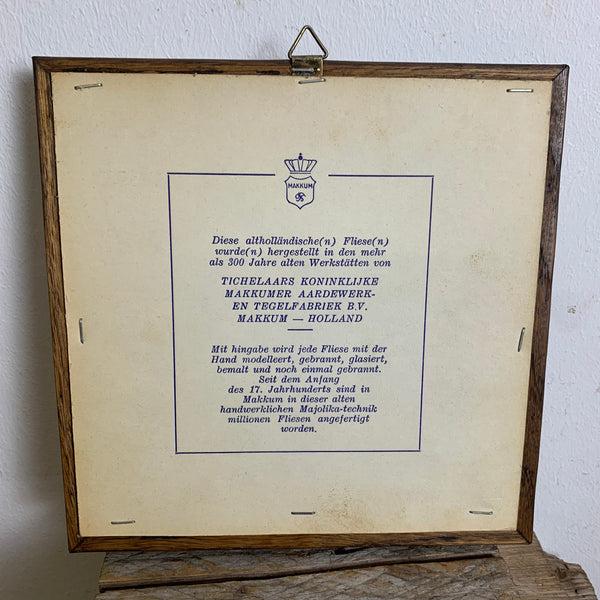 Altholländische Majolika Fliese