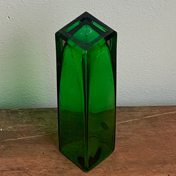 Vintage Glasvase von Sanyu in grün