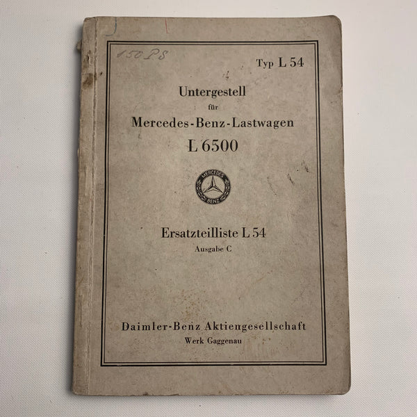 Ersatzteilliste L54 Mercedes Benz Lastwagen L 6500