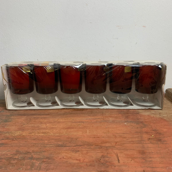 6 Luminarc Gläser in rubinrot
